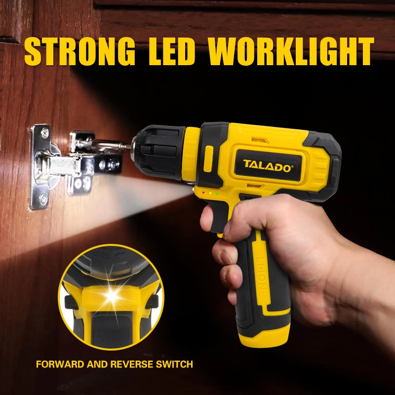 8V Mini Cordless Broca Type C Carga R&aacute;pida Pot&ecirc;ncia Dom&eacute;stica Broca