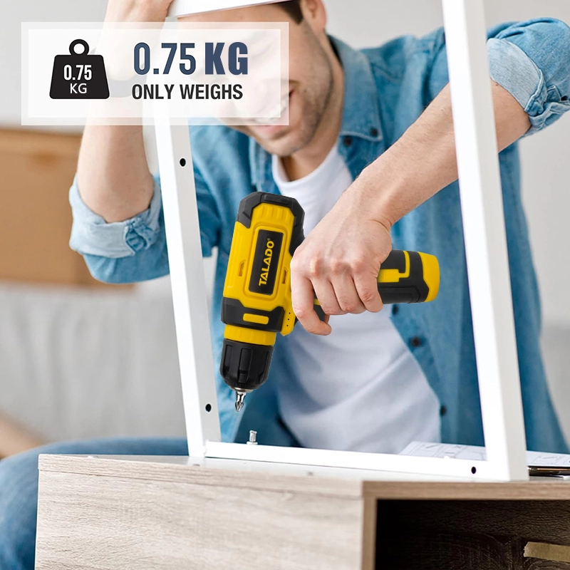 8V Mini Cordless Broca Type C Carga R&aacute;pida Pot&ecirc;ncia Dom&eacute;stica Broca