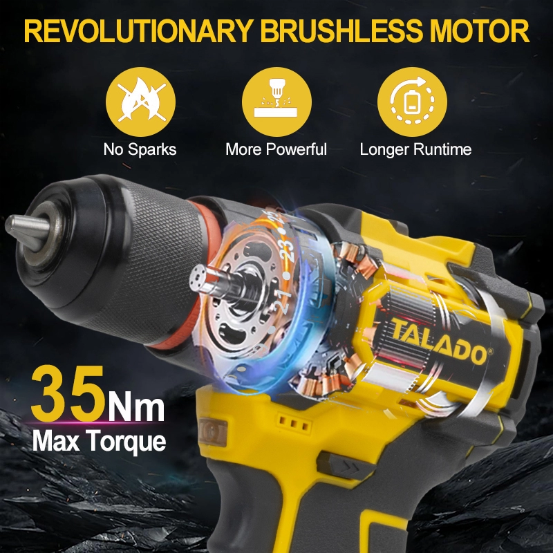 16.8V sem escova sem fio Broca 35N.M Driver port&aacute;til Broca de alto torque para renova&ccedil;&atilde;o dom&eacute;stica DIY