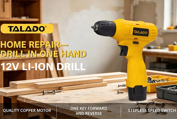 TALADO Novidade: Furadeira sem fio de &iacute;on-l&iacute;tio 12V ML-D015 para DIY vers&aacute;til e manuten&ccedil;&atilde;o dom&eacute;stica